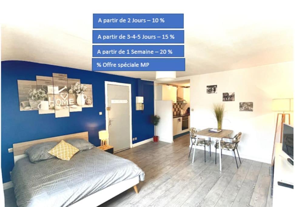 Appartement Entier Moissac Centre 30 M2 Calme Avec Cour Interieure Pour Velos A 50M Du Marche De Moissac Zewnętrze zdjęcie